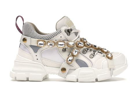 Gucci Flashtrek SEGA Ivory Removable Crystal (Women's) 